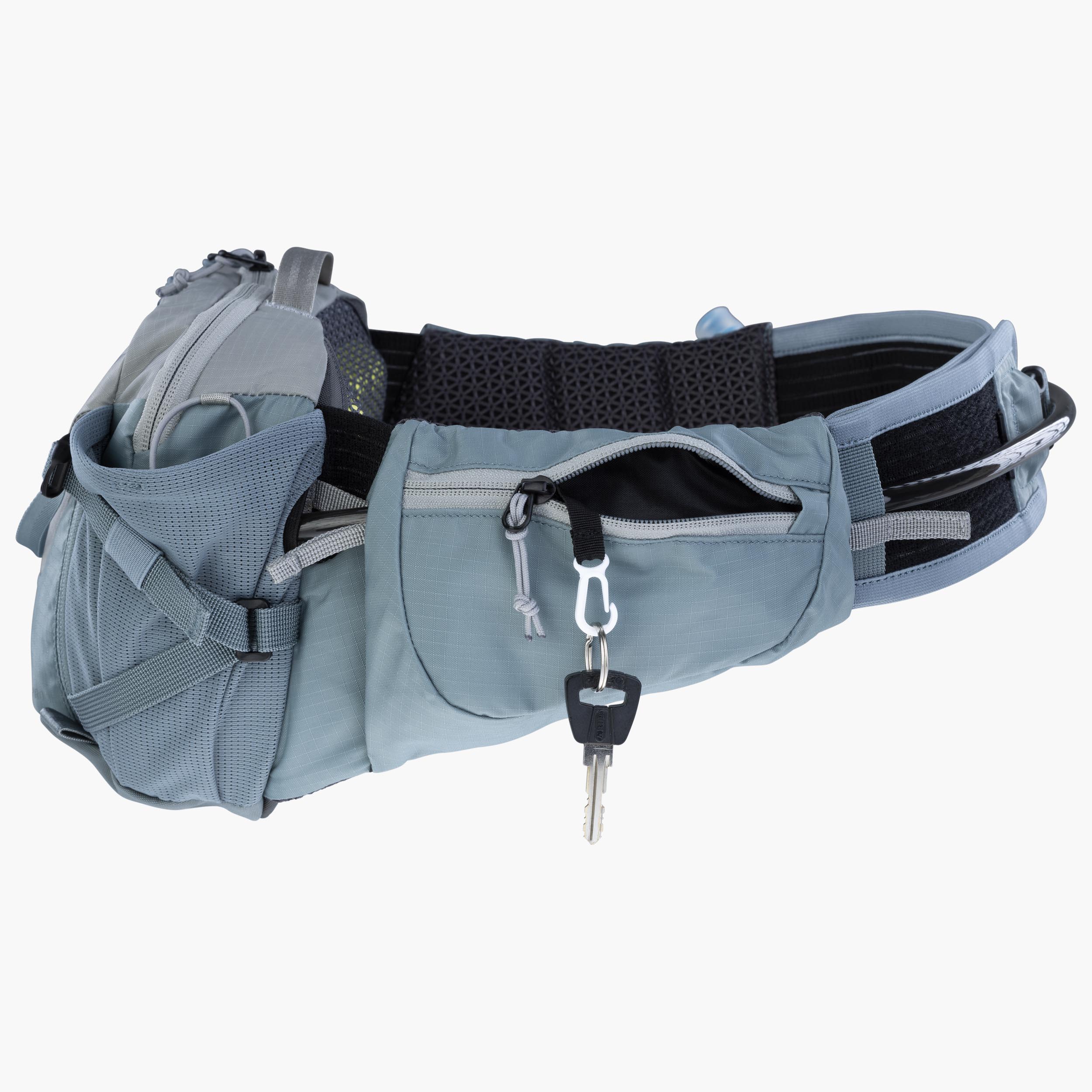 HIP PACK PRO 3 + HYDRATION BLADDER 1,5 - Ventilated high-tech hip bag with secure fit and hydration bladder included
