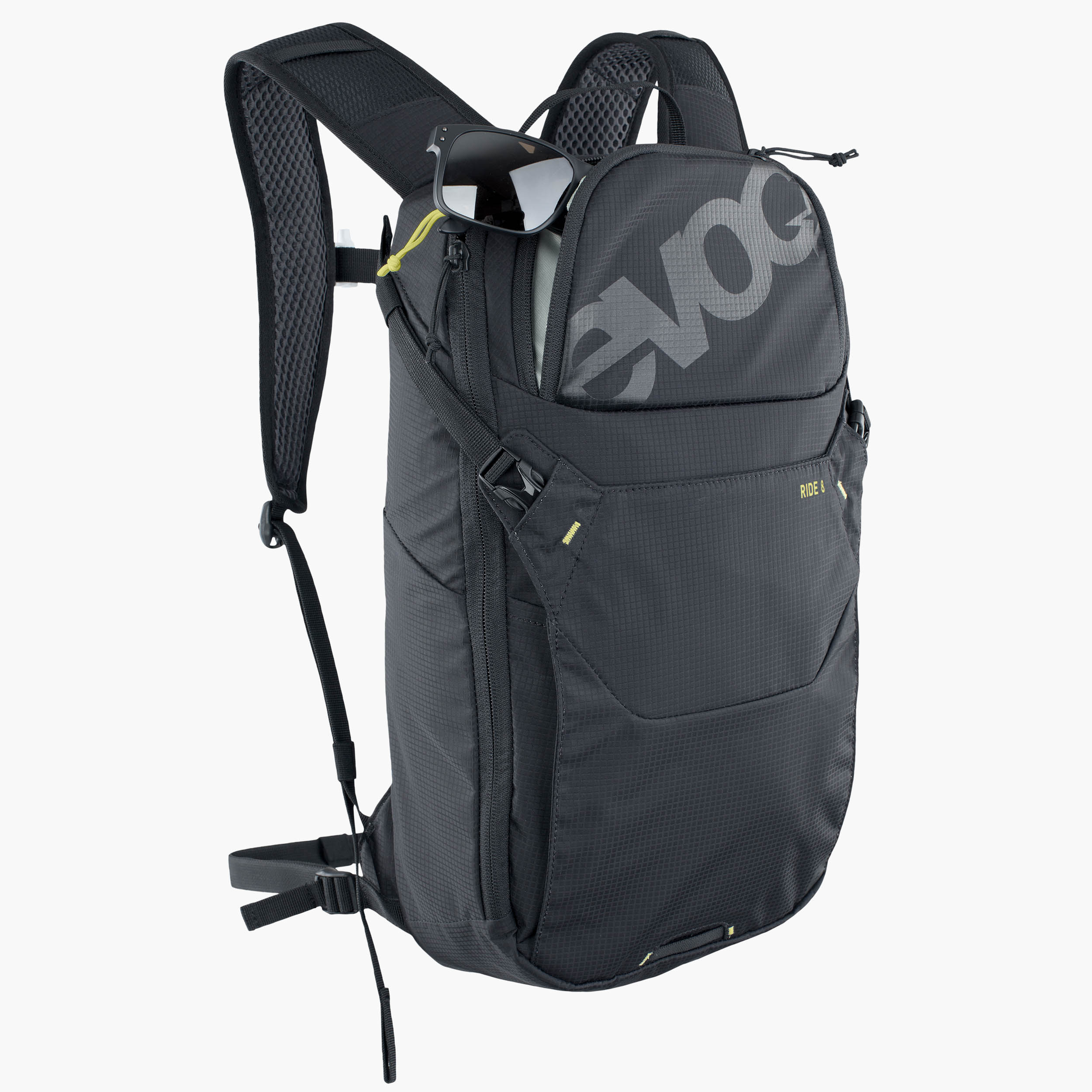 Evoc Ride Rucksack, 8 l und 2 l Trinkbeutel, schwarz