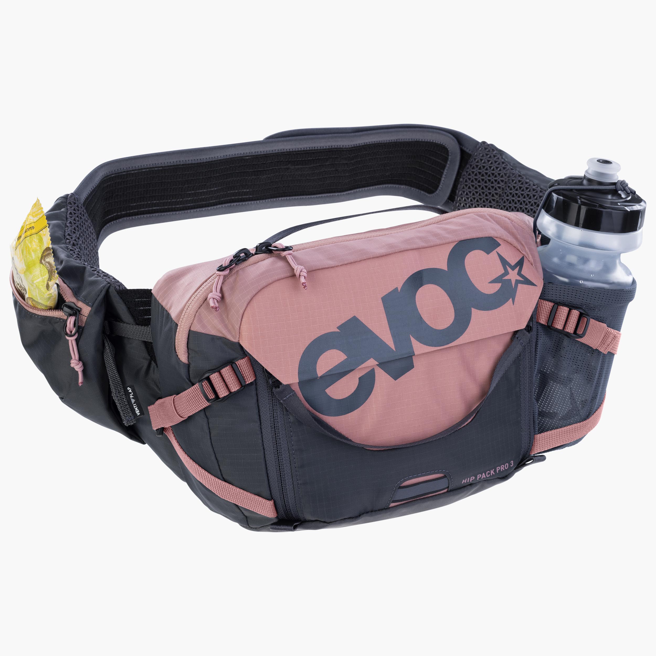 HIP PACK PRO 3 + HYDRATION BLADDER 1,5 - Belüftete Hightech-Hüfttasche mit sportlichem Halt inkl. Trinkblase
