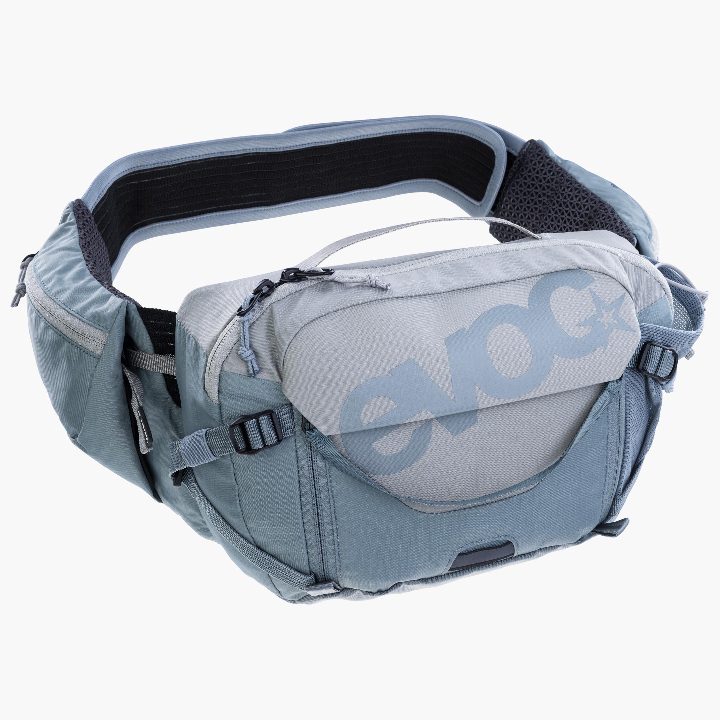 HIP PACK PRO 3 + HYDRATION BLADDER 1,5 - Ventilated high-tech hip bag with secure fit and hydration bladder included