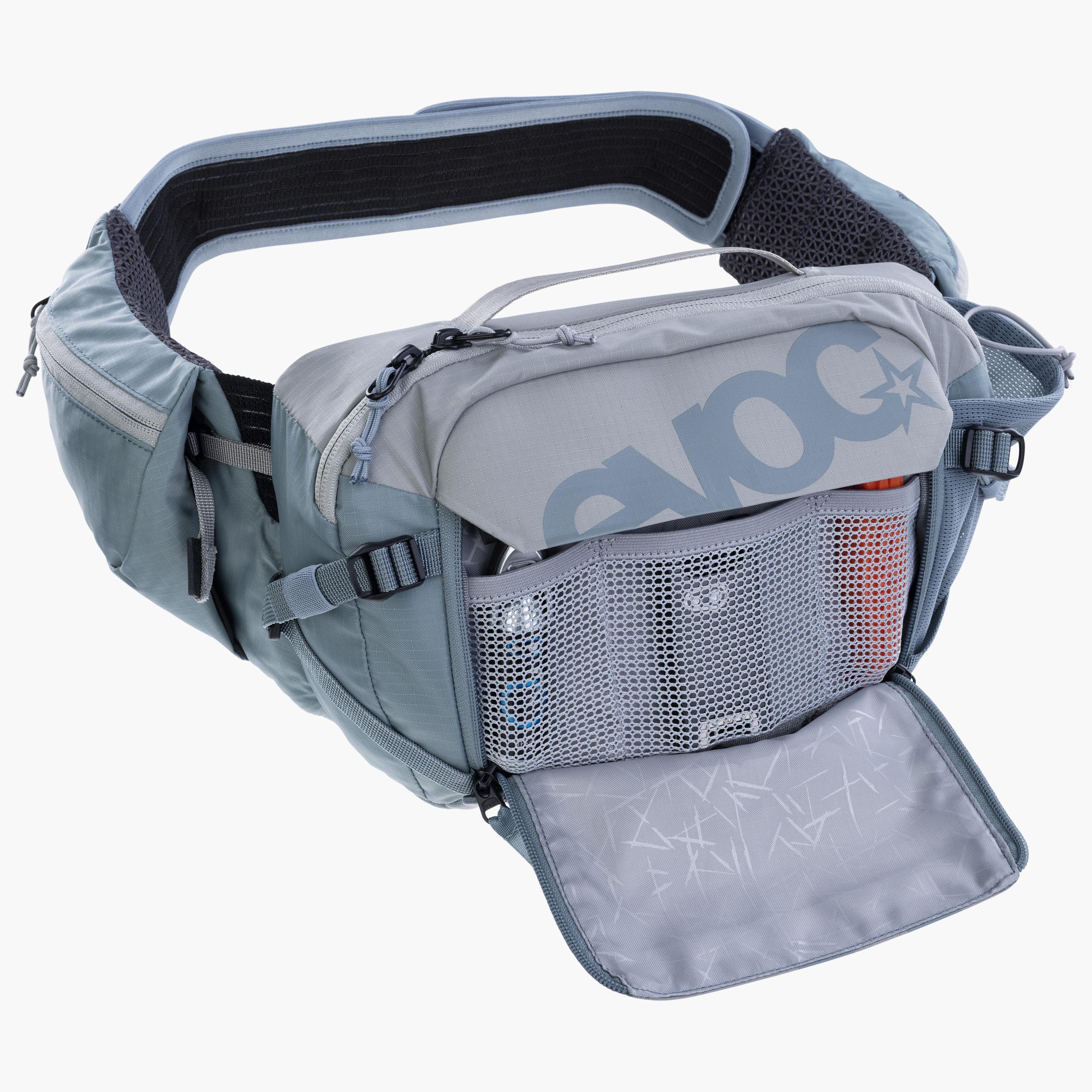 HIP PACK PRO 3 + HYDRATION BLADDER 1,5 - Ventilated high-tech hip bag with secure fit and hydration bladder included