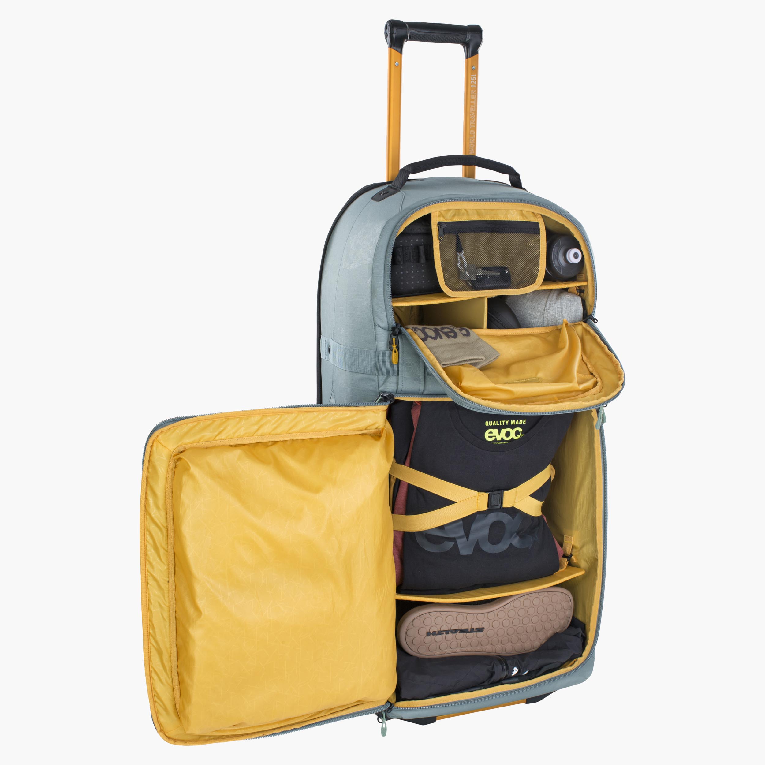 WORLD TRAVELLER 125 - Robuster Rollkoffer mit praktischer Fächeraufteilung für organisiertes Reisen