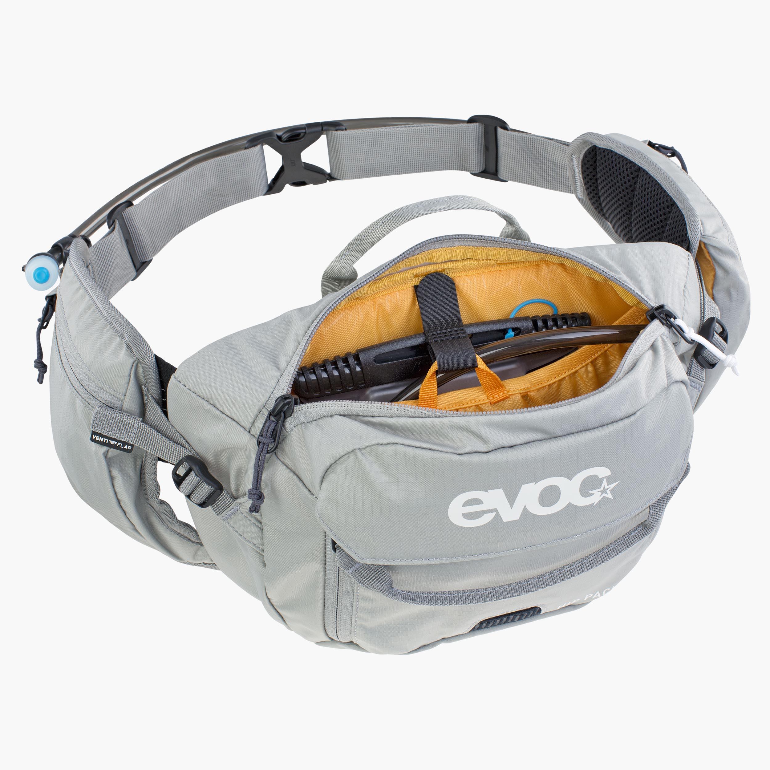 HIP PACK 3 + HYDRATION BLADDER 1,5 - Leichte Hüfttasche mit maximaler Rückenbelüftung inkl. Trinkblase