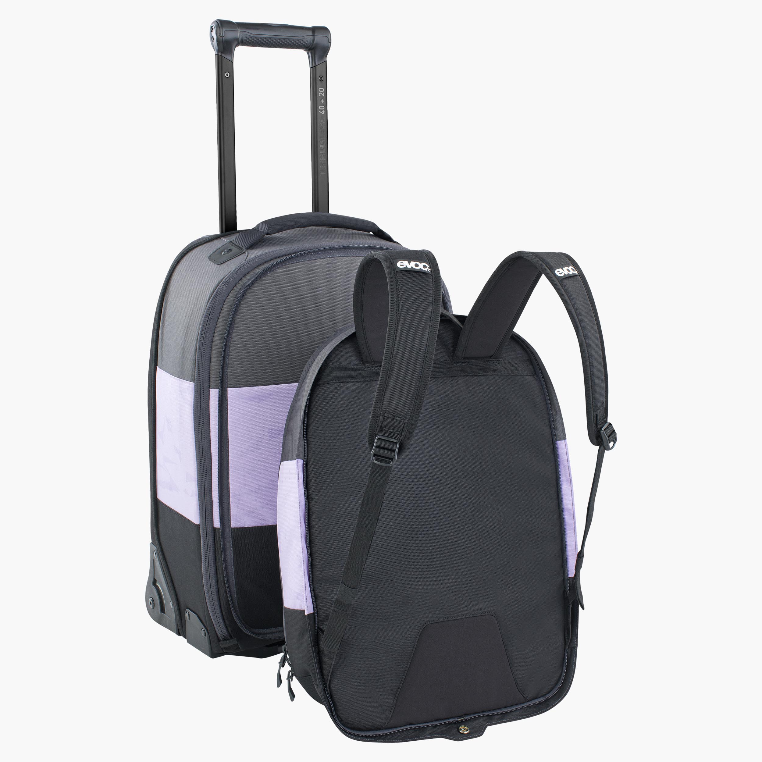 TERMINAL BAG 40+20 - Light, hand-luggage-sized trolley suitcase with integrated backpack