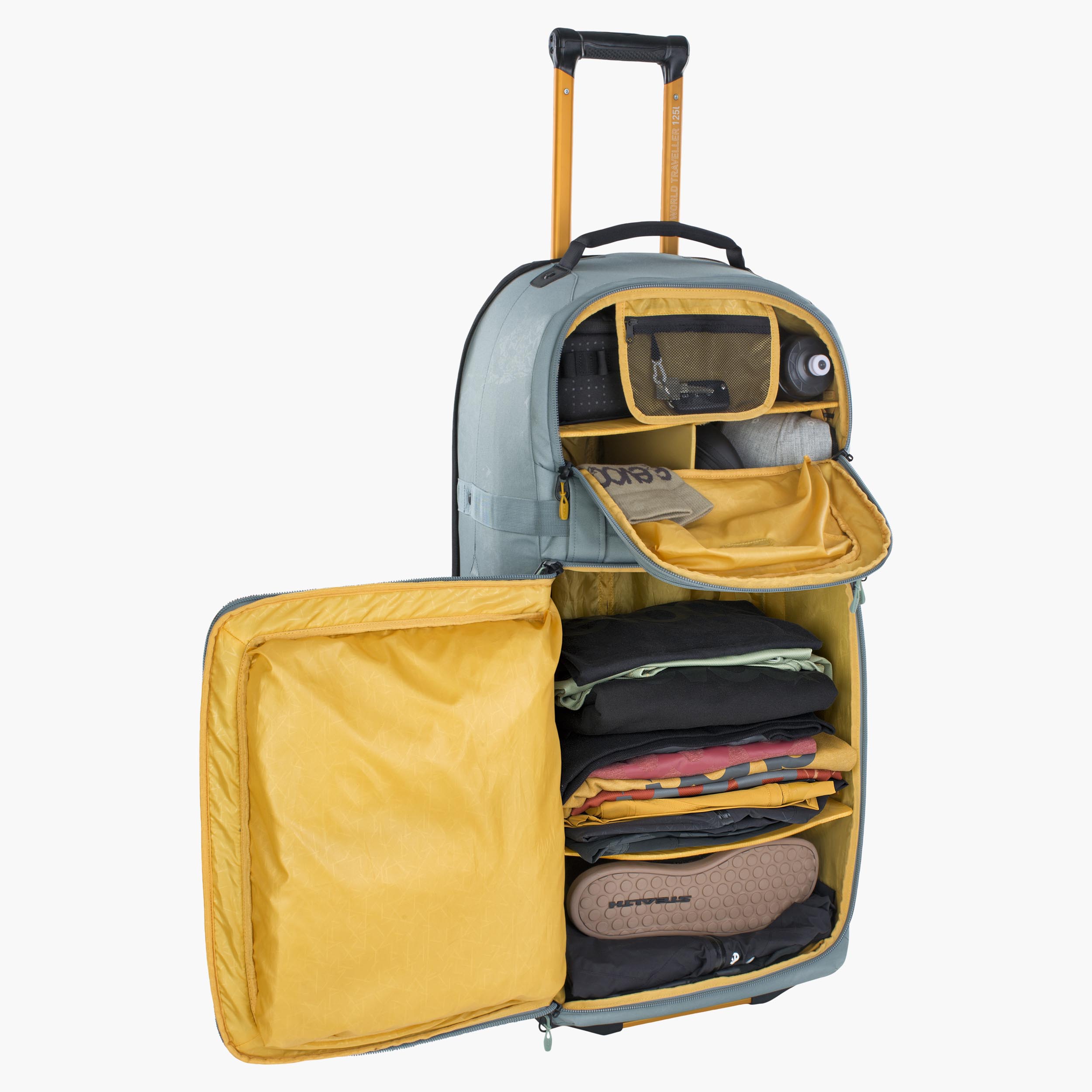 WORLD TRAVELLER 125 - Robuster Rollkoffer mit praktischer Fächeraufteilung für organisiertes Reisen