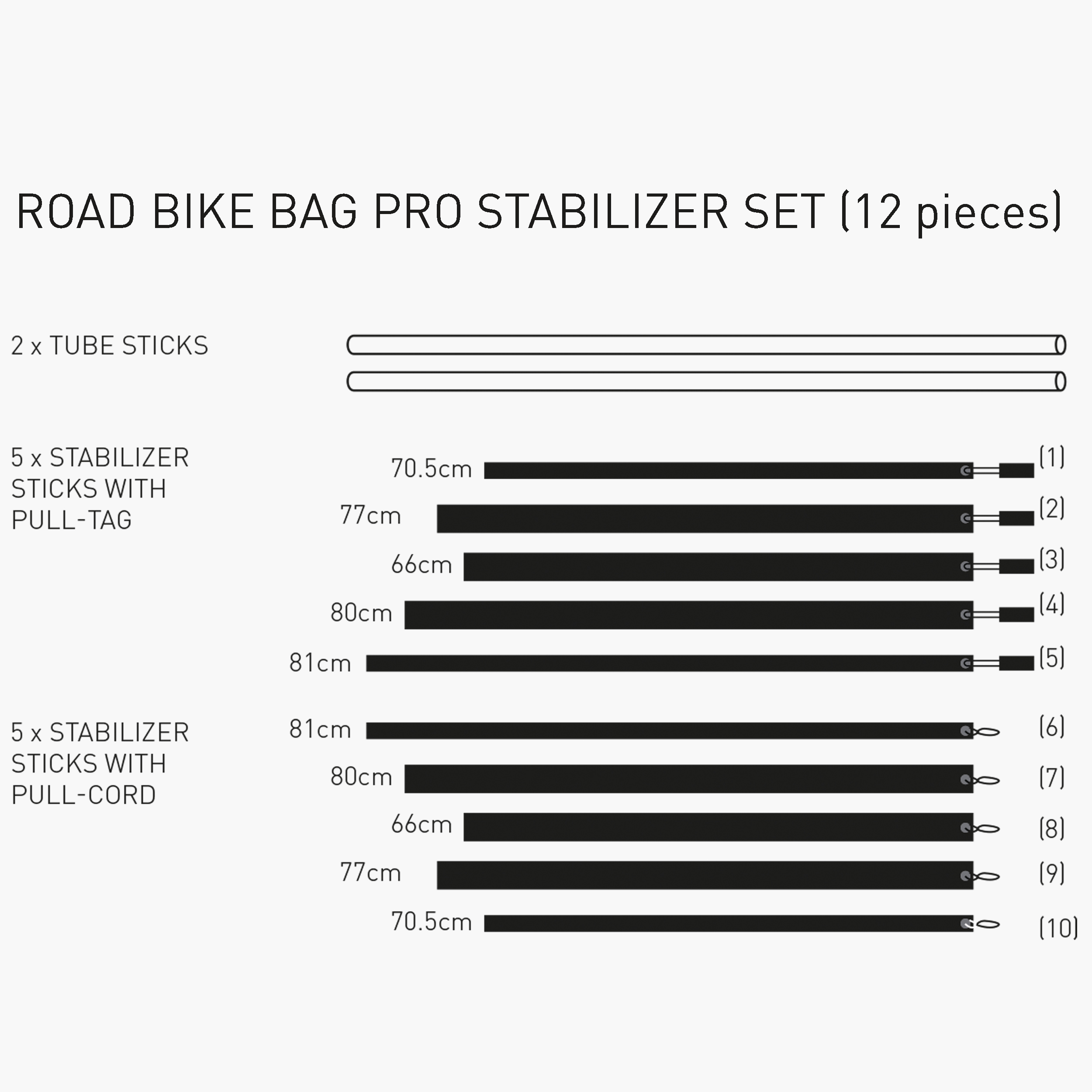 ROAD BIKE BAG PRO STABILIZER SET 