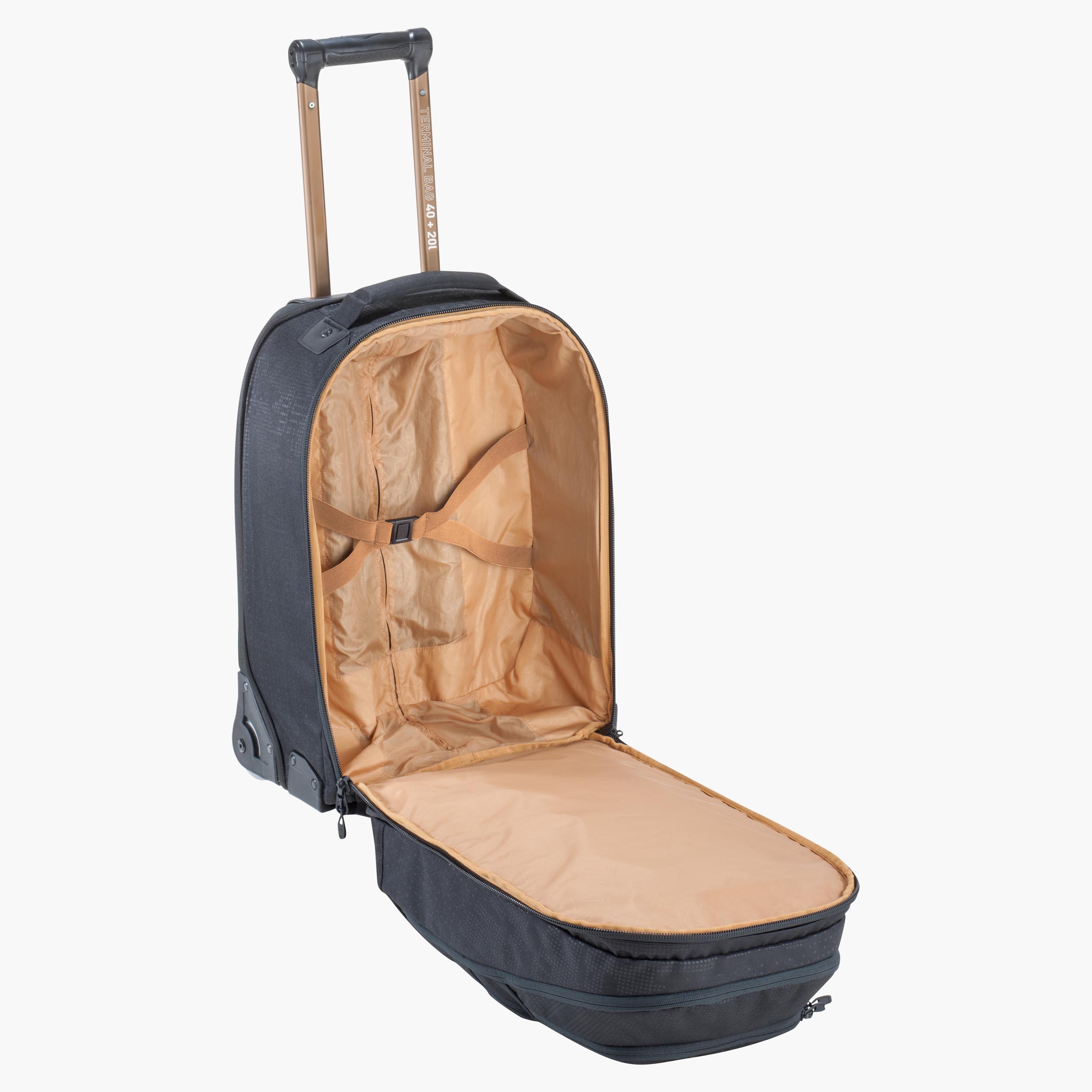 TERMINAL BAG 40+20 - Light, hand-luggage-sized trolley suitcase with integrated backpack
