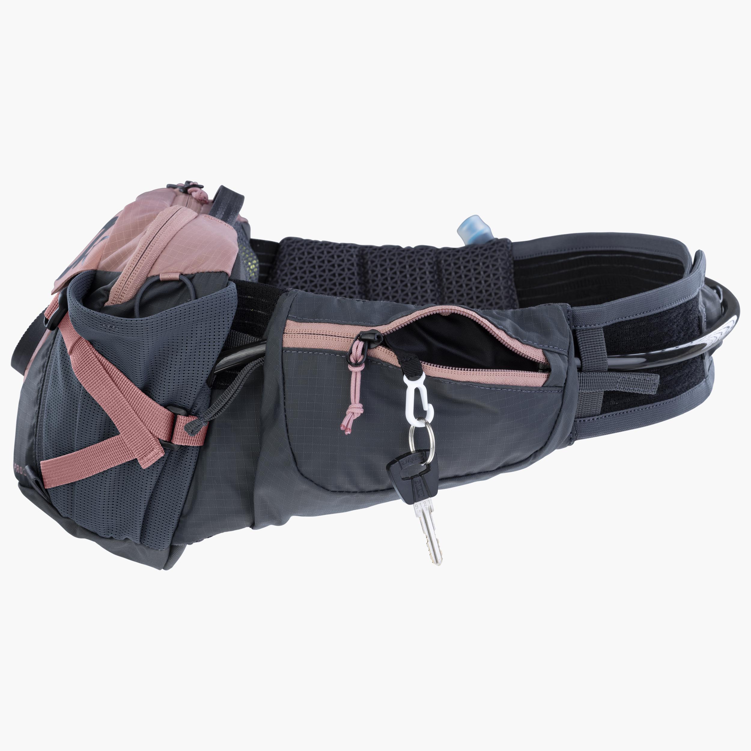 HIP PACK PRO 3 + HYDRATION BLADDER 1,5 - Belüftete Hightech-Hüfttasche mit sportlichem Halt inkl. Trinkblase